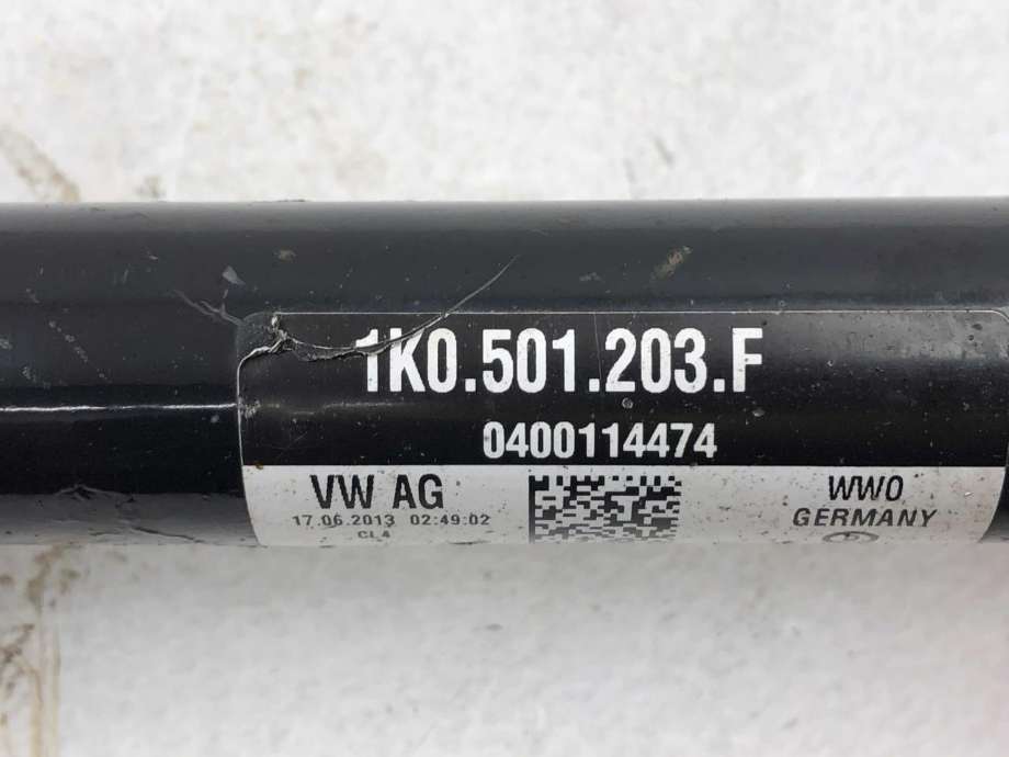 Drivaksel venstre bak, diesel/manuell til Audi Q3 2011-2014 (Type I, Fase 1)  (1K0501203F|)