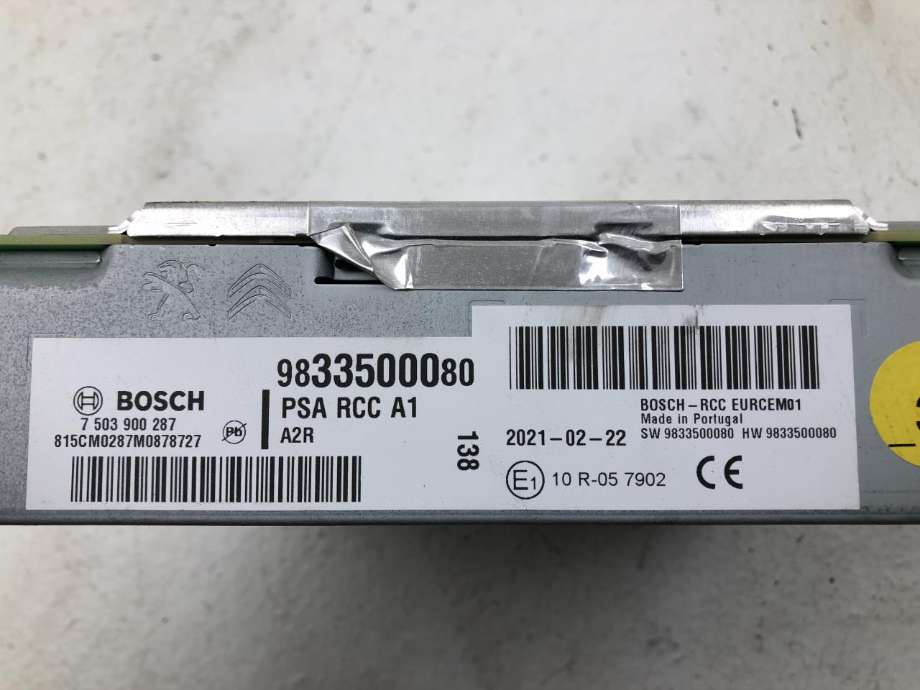 Bilstereo til Peugeot Partner 2019-->> (Type III) (BOSCH|983350080|5503900287|)