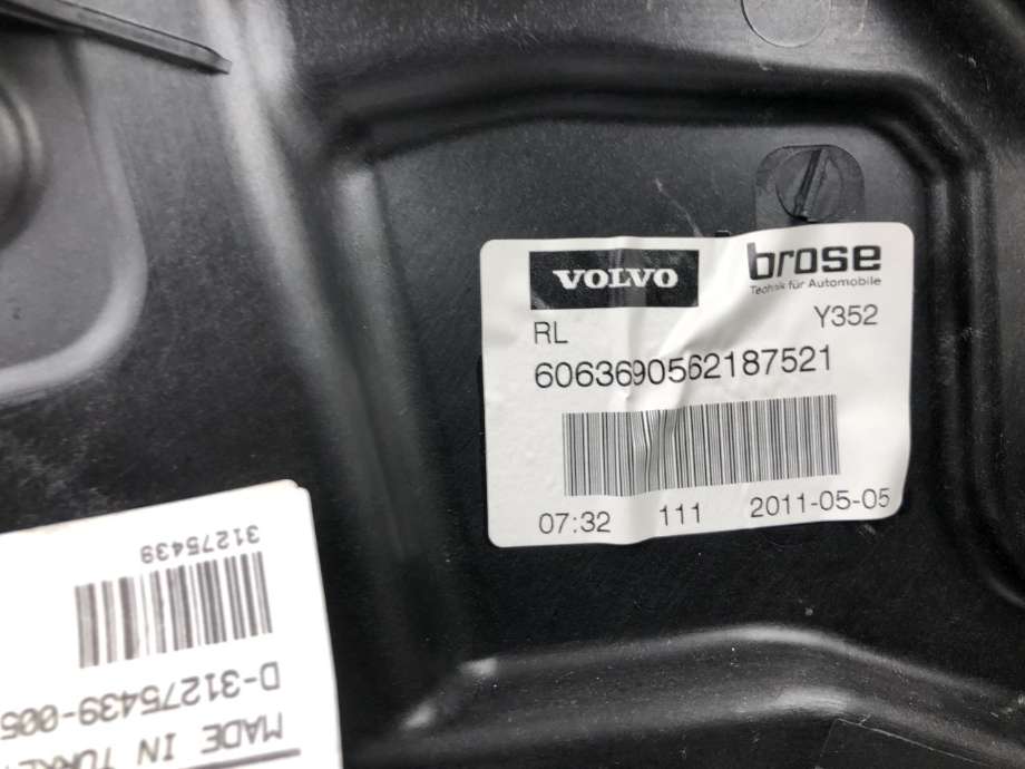 Ruteheis venstre bak til Volvo V60 2010-2013 (Type I, Fase 1) (30784312|)