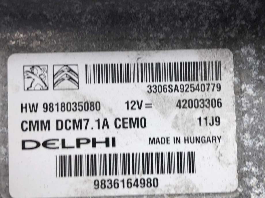 Styreenhet motor til Opel Vivaro C 2020-->>  (9818035080|)