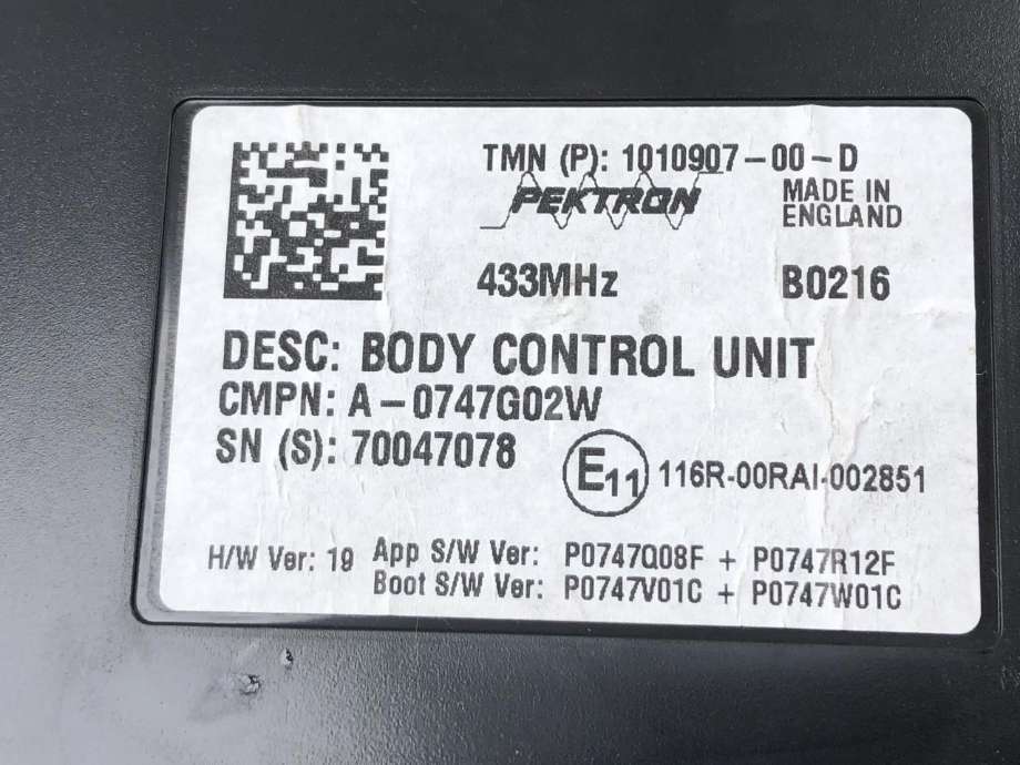 Styreenhet comfort (BCM) til Tesla Model S 2013-2016 (Fase 1)  (101090700D|)