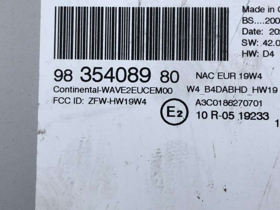 Bilstereo til Peugeot e-2008 2019-->> (16 742 065 80|)
