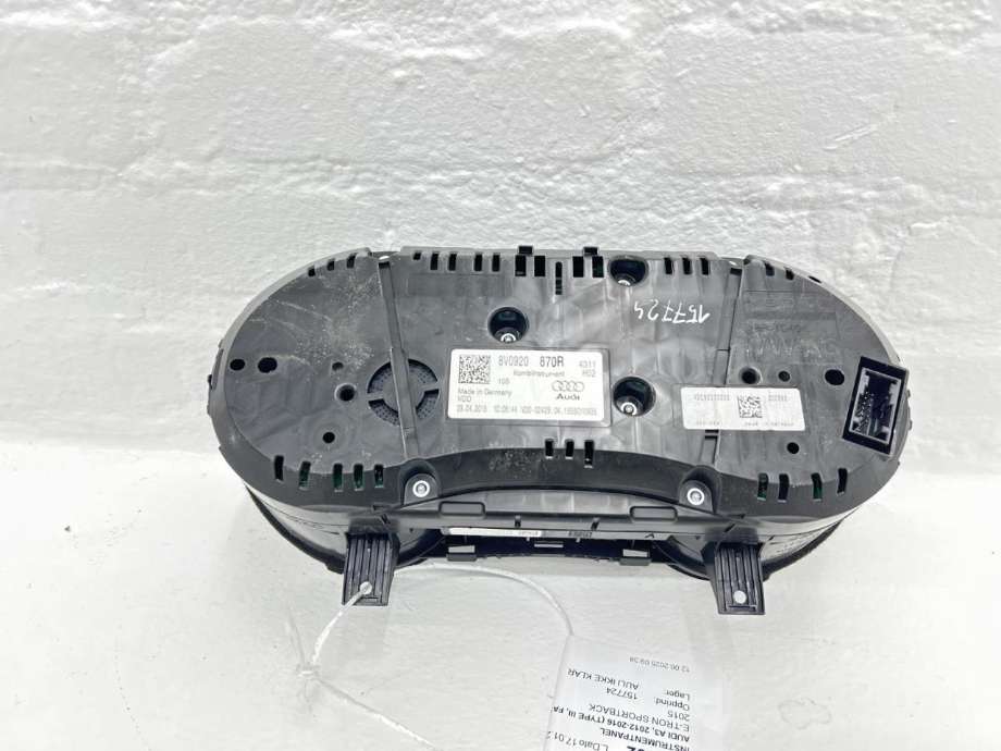 Instrumentpanel til Audi A3 2012-2016 (Type III, Fase 1)  (8V0 920 870 R|)
