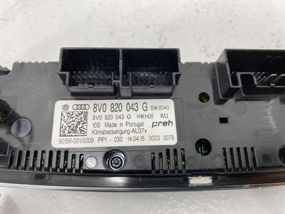 Varmeapparat betjening til Audi A3 2012-2016 (Type III, Fase 1)  (8V0 820 043 G|8V0 820 043 G  IMJ|)