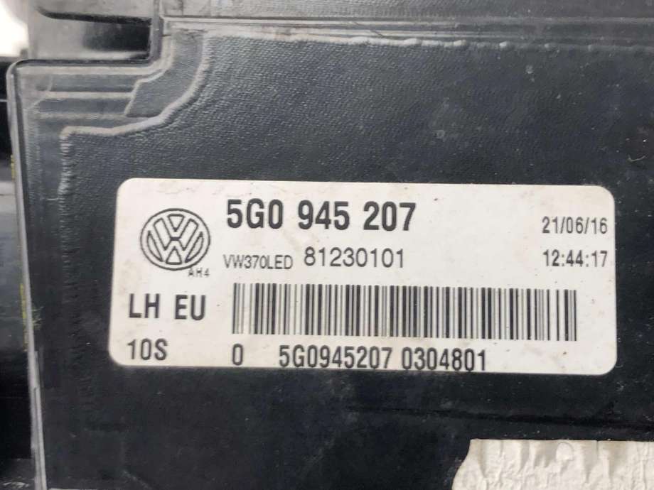 Baklykt venstre indre til VW Golf VII 2012-2017 (Fase 1) (5G0 945 307 F|)