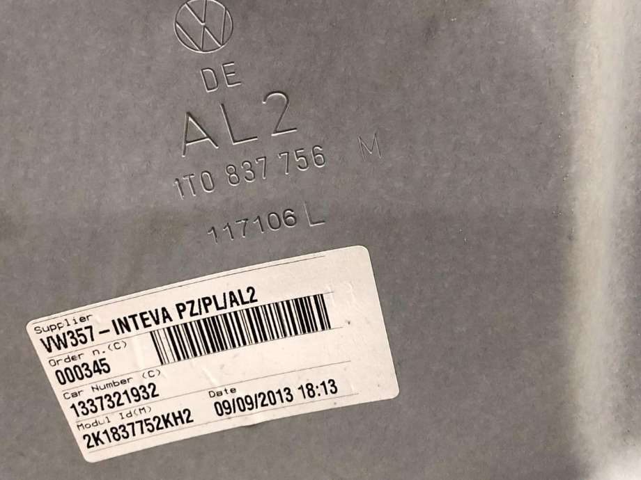 Ruteheis høyre foran til VW Caddy 2010-2015 (Type III, Fase 2)  (2K1 837 730 L|)