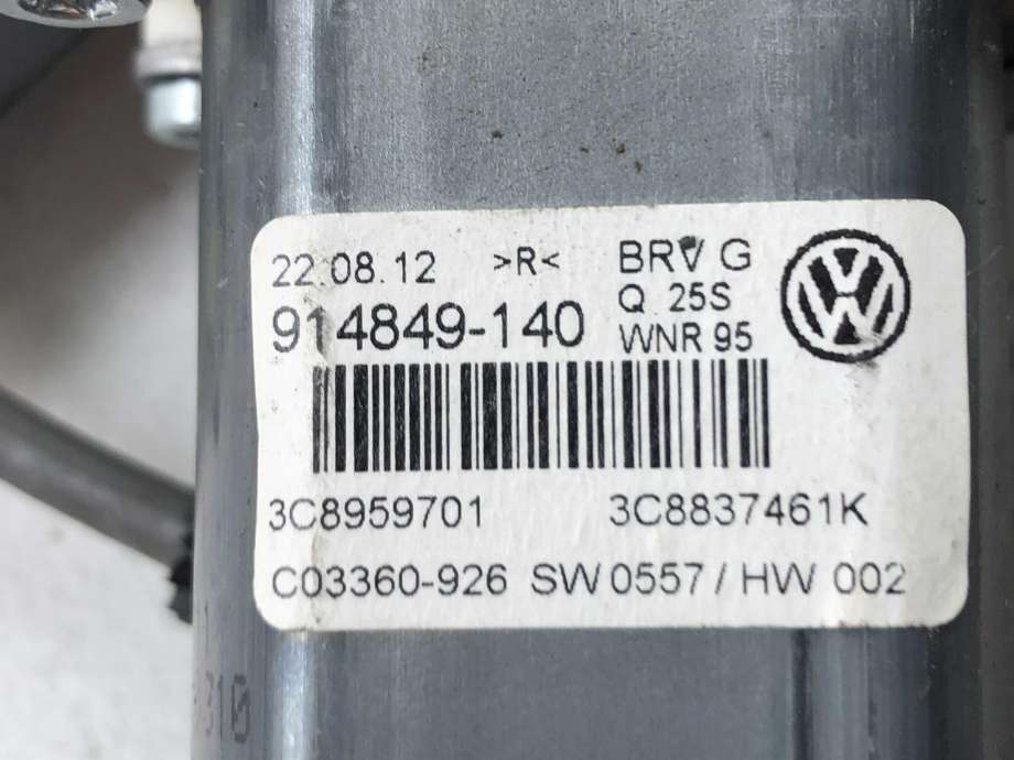 Ruteheis venstre foran til VW CC 2012-2014 (PASSAT CC) (PASSAT CC) (3C8 837 461 M|)