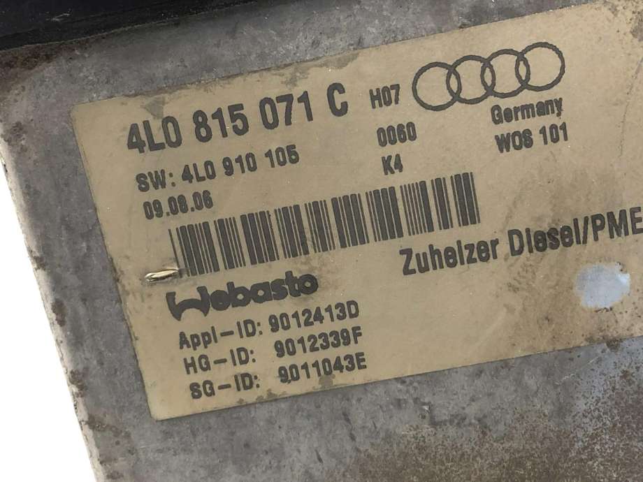 Dieselvarmer til Audi Q7 2006-2010 (Type I, Fase 1)  (4L0 815 071 J|)