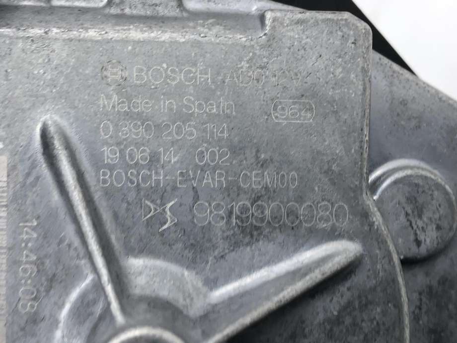 Viskermotor bakrute til Peugeot e-208 2019-->>  (98 199 000 80|)