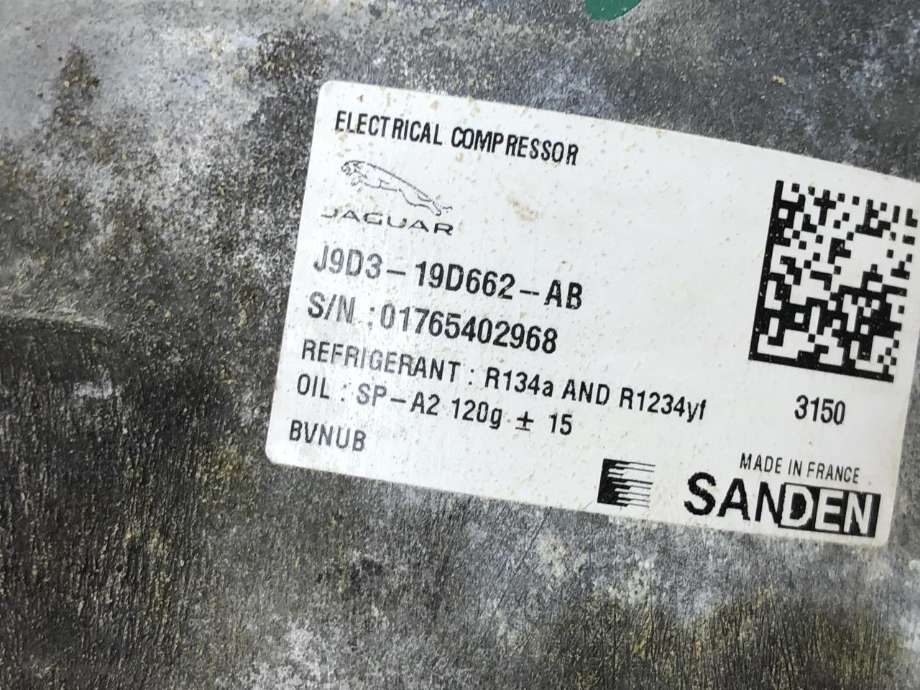 Aircondition kompressor elbil til Jaguar I-PACE 2018-->> (J9D1265|N2A319D662AC|)