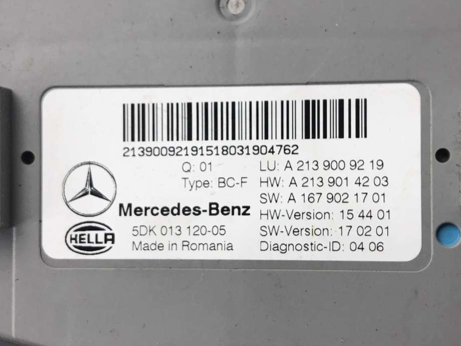 Styreenhet comfort (BCM) til Mercedes E-Klasse 2016-2023 (W213) (W213) (A 213 900 92 19|)