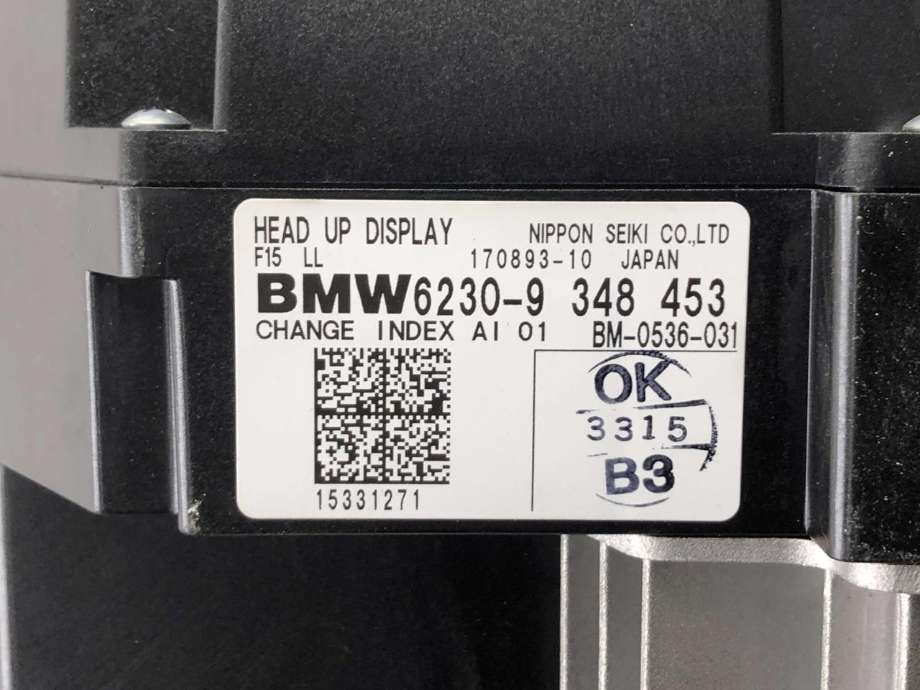 Instrument head-up display (HUD) til BMW X5 2013-2018 (F15) (F15) (62 30 9 384 373|)