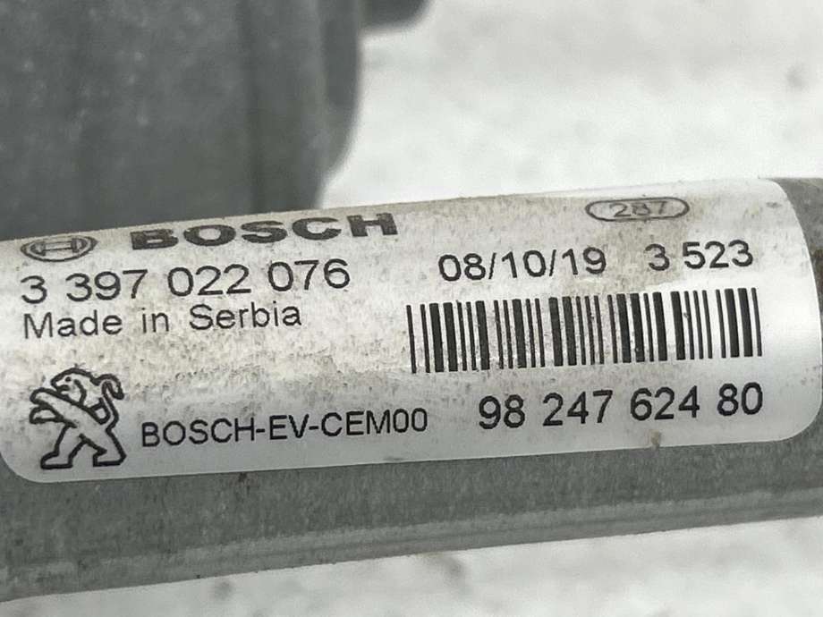 Viskermotor frontrute komplett m/overføring til Peugeot 3008 2016-->> (Type II) (98 247 624 80|)