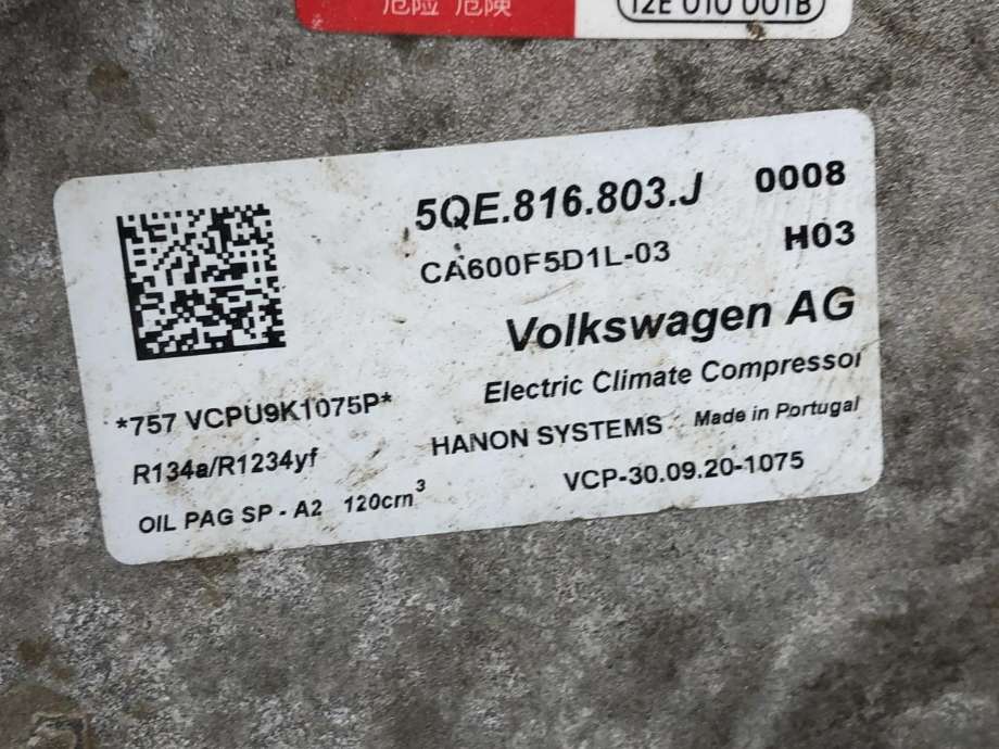 Aircondition kompressor hybrid til VW Golf VIII 2020-->>  (3GD 816 803 C|)