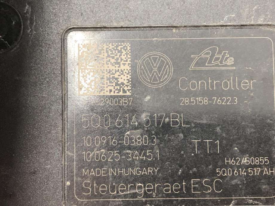 ABS sentral til Audi A3 2016-2020 (Type III, Fase 2)  (5Q0 614 517 BL|)
