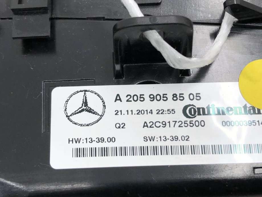 Varmeapparat betjening til Mercedes C-Klasse 2014-2018 (Fase 1) (W205) (W205) (A 205 905 46 15|)
