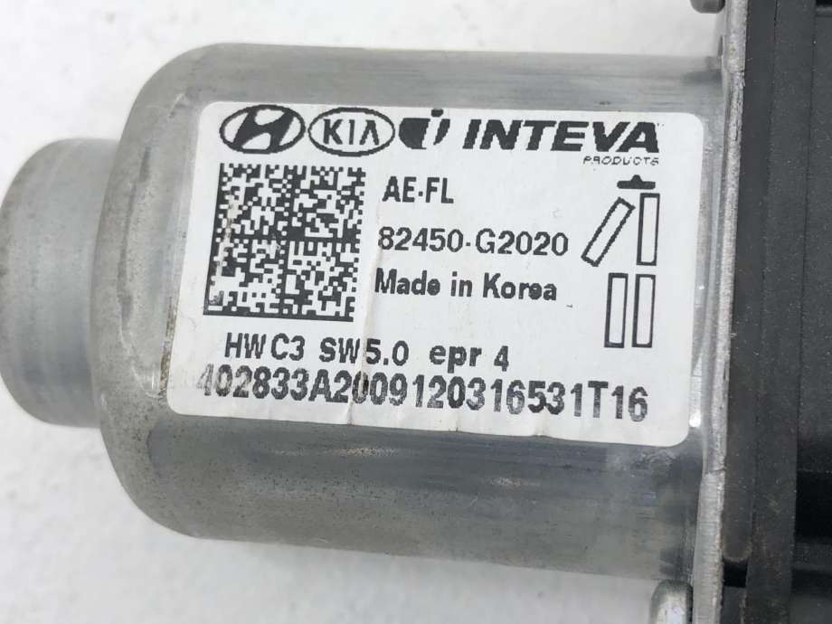 Ruteheis, kun motor, venstre foran til Hyundai Ioniq Electric 2019-->> (Fase 2) (82450G2020|)