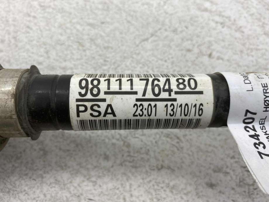 Drivaksel høyre foran, bensin/automat til Citroën C4, Picasso 2013-2018 (Type II)  (9811176480|)