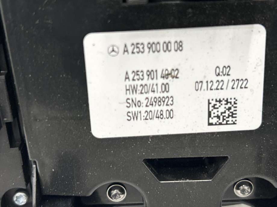 Bilstereo betjeningspanel til Mercedes EQC 2019-->>  (A 253 900 00 08|)