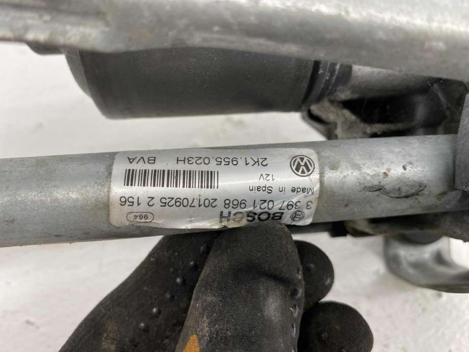 Viskermotor frontrute komplett m/overføring til VW Caddy 2015-2020 (Type III, Fase 3)  (2K1 955 023 J|2K1 955 023 H|)