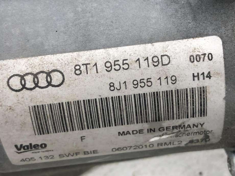 Viskermotor frontrute komplett m/overføring til Audi A5 2007-2016 (Type I)  (8T1 955 023 E|)