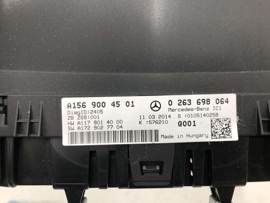 Instrumentpanel til Mercedes GLA 2014-2020 (X156) (X156) (A 156 900 98 02|)