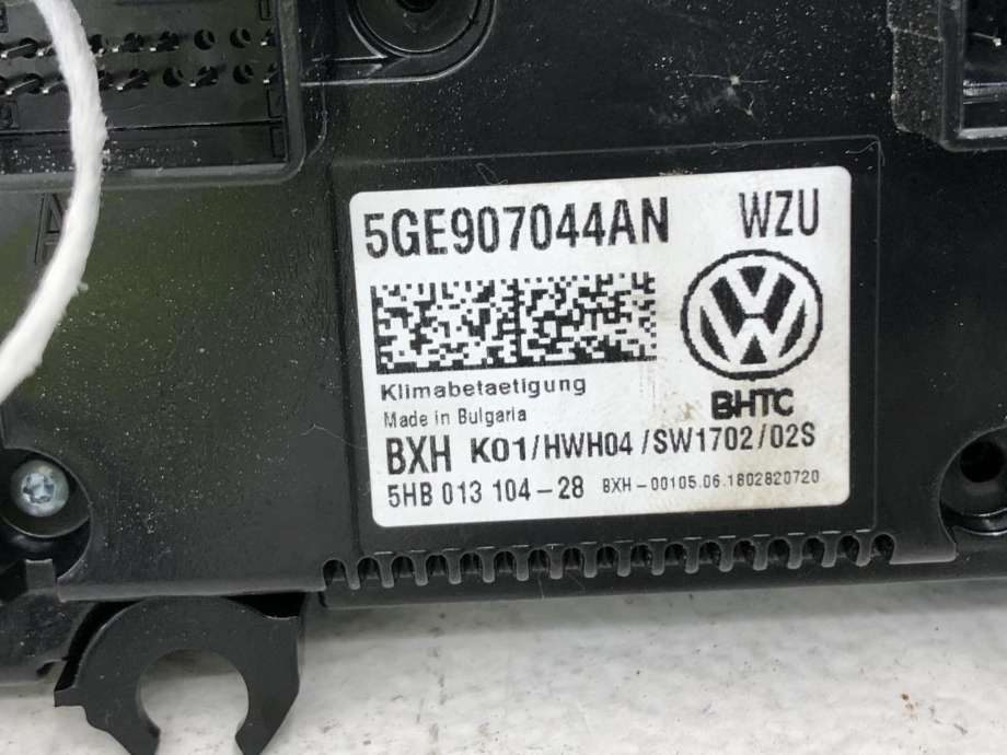 Varmeapparat betjening til VW e-Golf 2017-2020 (Fase 2) (5GE 907 044 AN|5GE 907 044 AN WZU|)