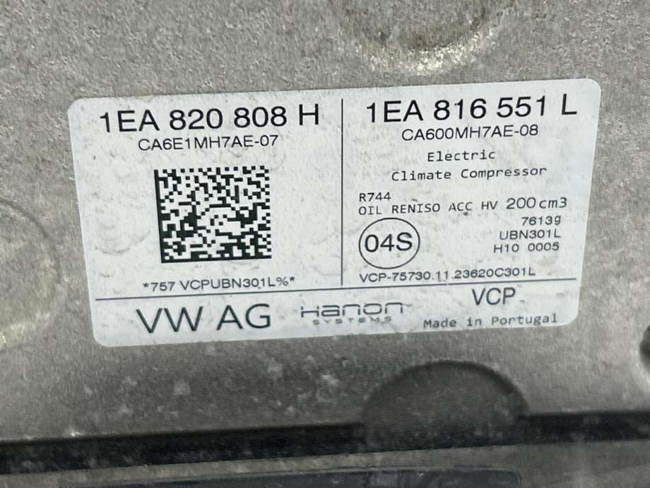 Aircondition kompressor elbil til VW ID.3 2020-->> (1EA 820 808 H|)