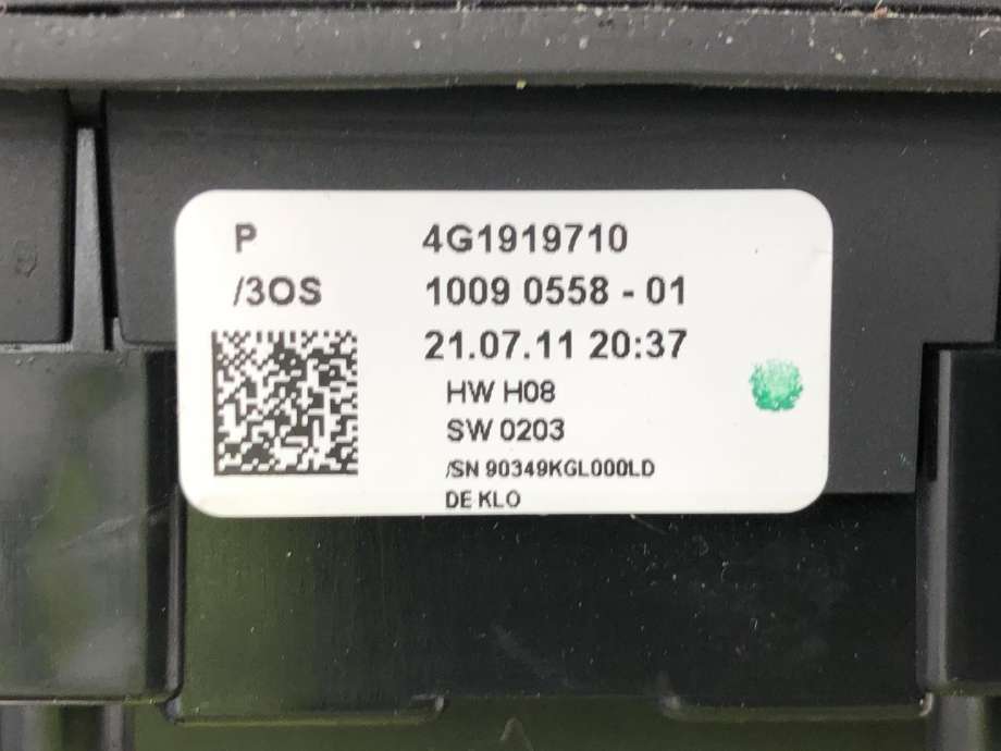 Bilstereo betjeningspanel til Audi A6 2011-2014 (Type IV, Fase 1) (C7) (C7) (4G1 919 710 E|)