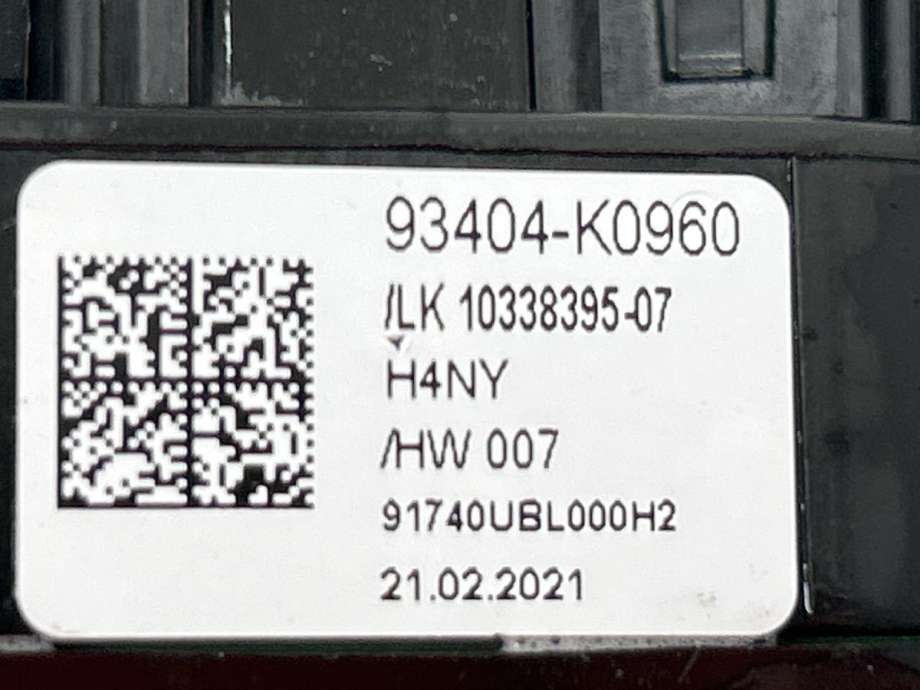 Bryter combi til Kia e-Soul 2019-->> (Type III) (93404K0960|)