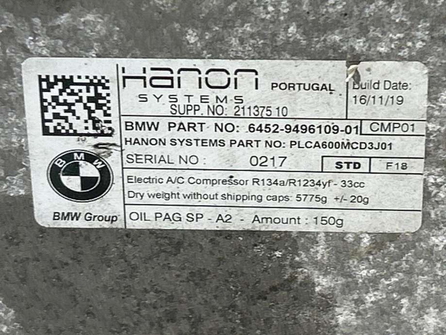 Aircondition kompressor hybrid til BMW 3-Serie 2018-->> (G20) (G20) (64 52 9 496 106|)