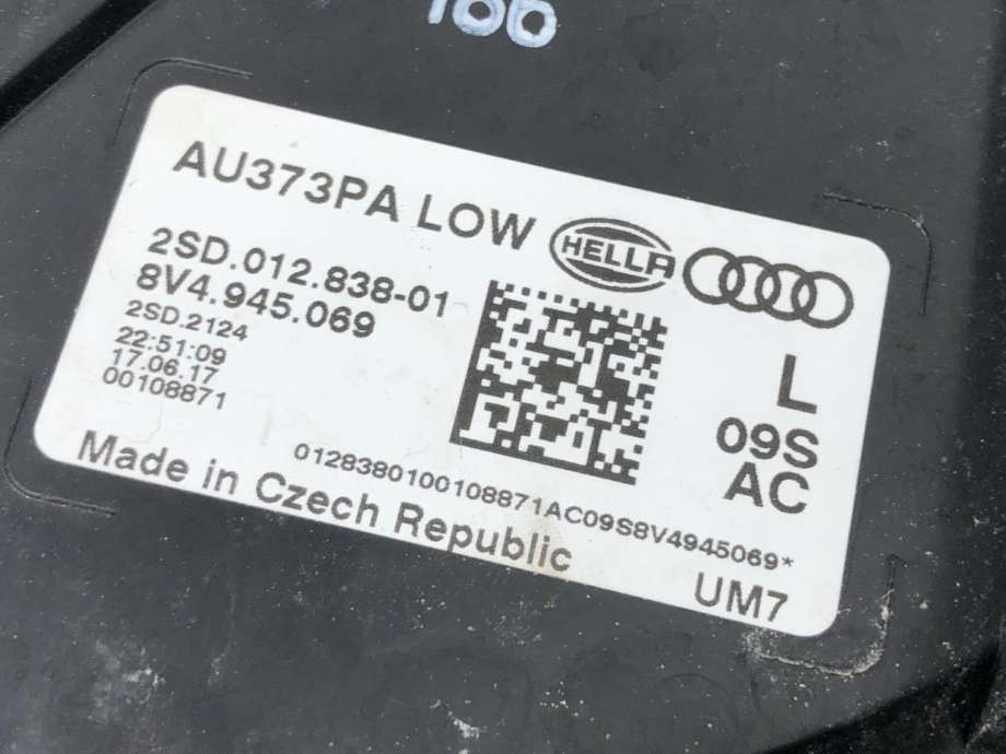 Baklykt venstre ytre til Audi A3 2016-2020 (Type III, Fase 2) (8V4 945 069|)