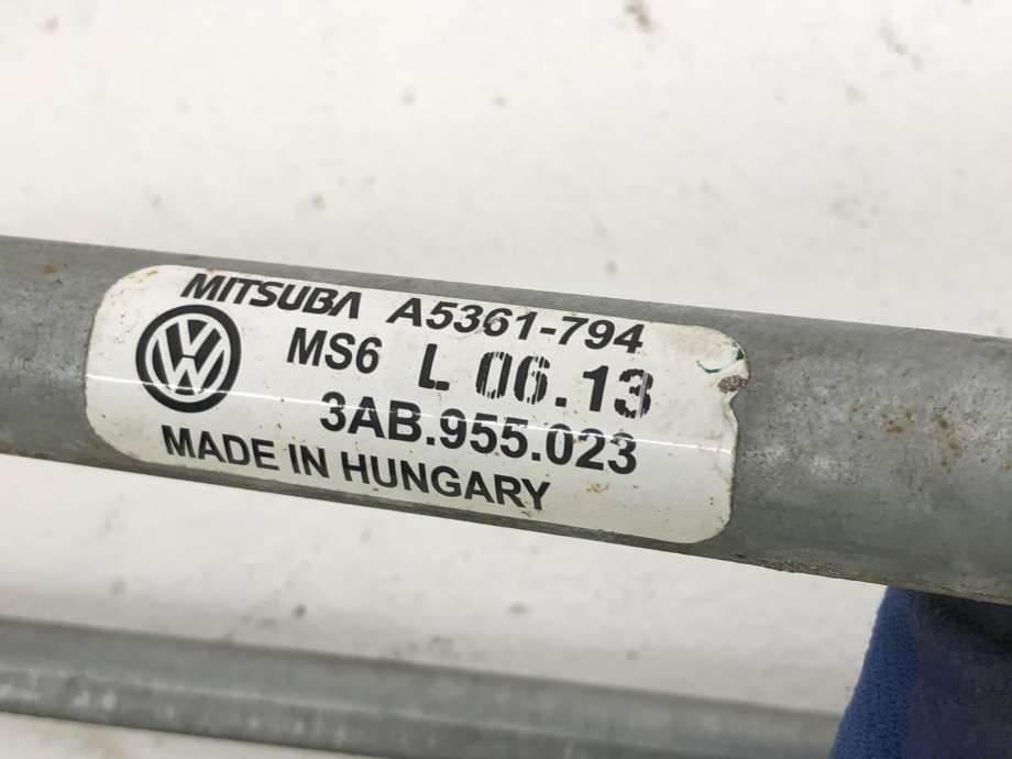 Viskermotor frontrute komplett m/overføring til VW Passat 2011-2015 (B7) (B7) (3AB 955 023 A|)