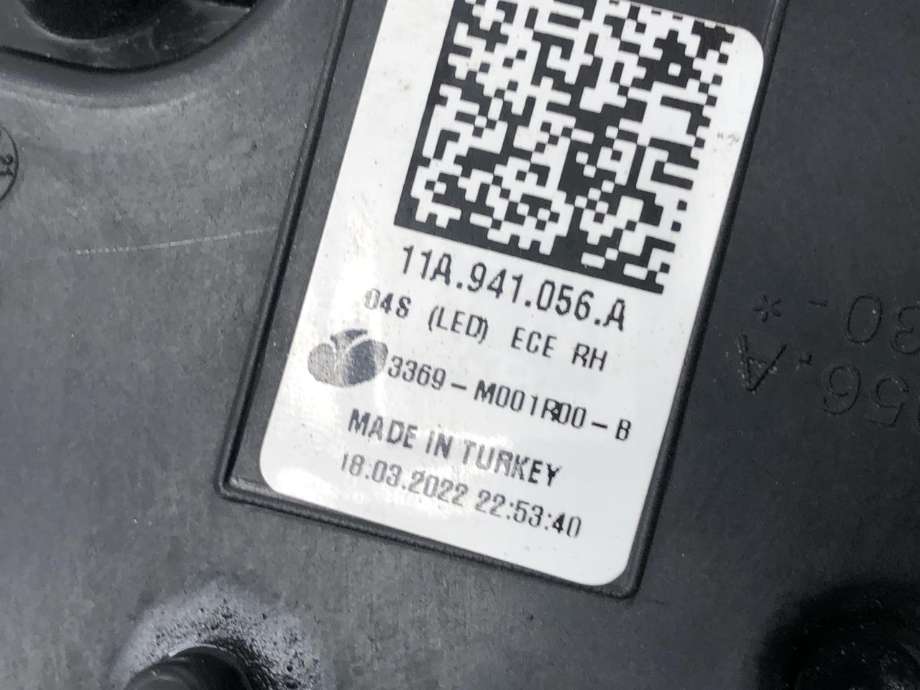 Tåkelykt høyre foran til VW ID.4 2020-->> (11A 941 056 A|)