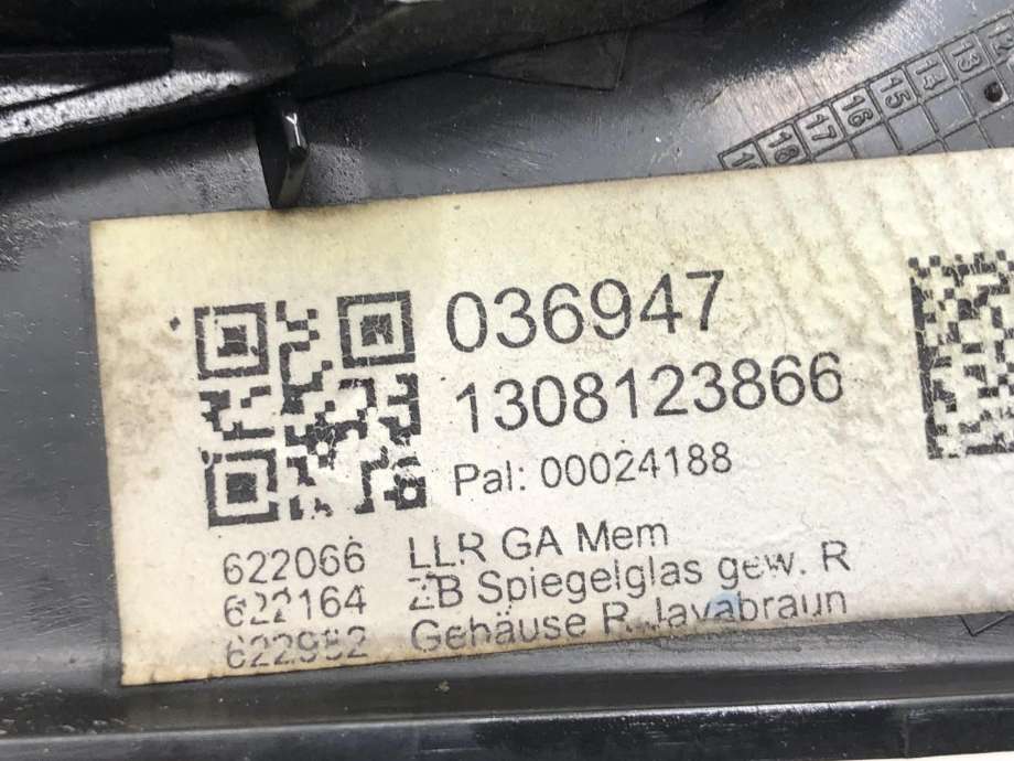 Speil høyre til Audi A6, Allroad 2012-2014 (Type III, Fase 1) (C7) (C7) (4G1 857 410 AE|4G1 857 410 BB 01C|)