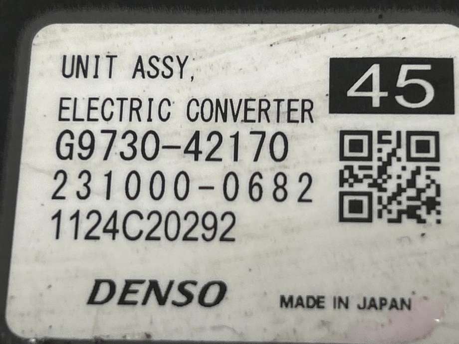 Inverter elbil til Toyota bZ4X 2022-->> (G973042170|)