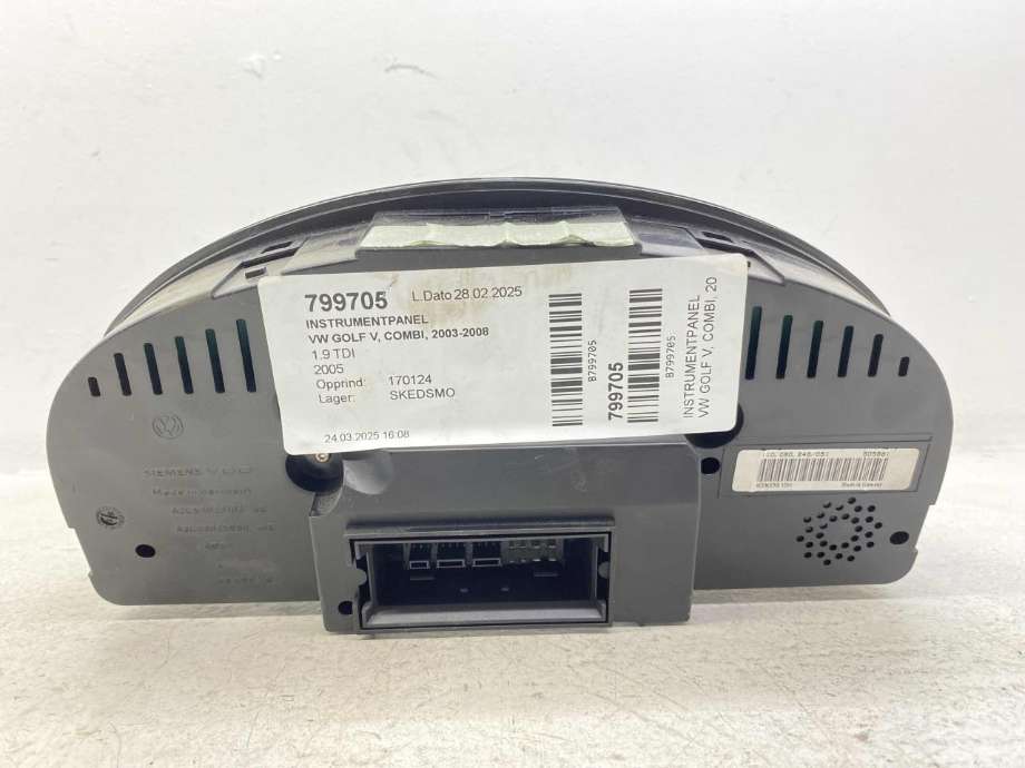 Instrumentpanel til VW Golf V, Combi 2003-2008  (1K0 920 852B|)