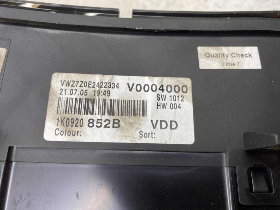 Instrumentpanel til VW Golf V, Combi 2003-2008  (1K0 920 852B|)