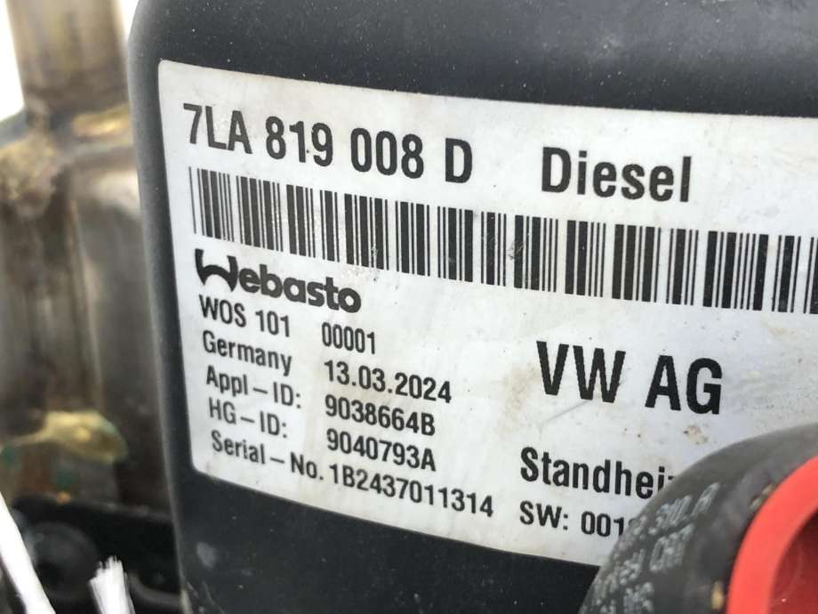 Dieselvarmer til VW Transporter / Caravelle 2019-->> (T6.1) (T6.1) (5WA 815 007 C|)