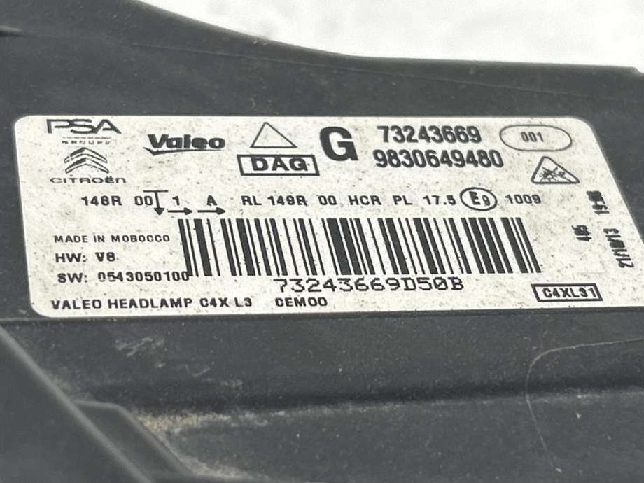 Frontlykt venstre full-LED til Citroën ë-C4 2020-->>  (98 306 494 80|)