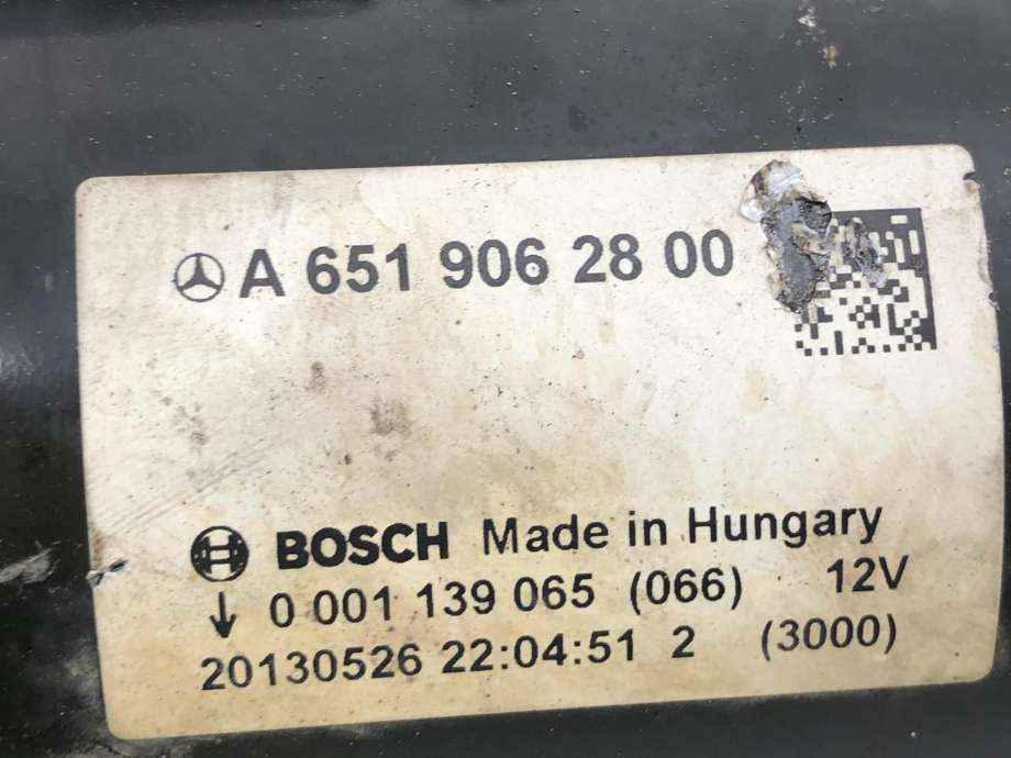 Starter diesel til Mercedes GLK 2008-2015 (X204) (X204) (A 651 906 28 00|)