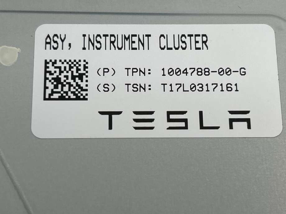 Instrumentpanel til Tesla Model S 2016-2021 (Fase 2) (1004788-00-G|)