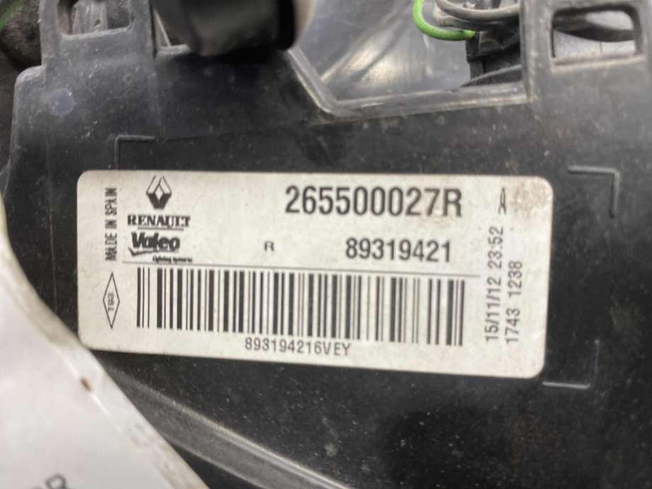 Baklykt høyre indre til Renault Megane 2009-2016 Type III (265500027R|901005799R|)