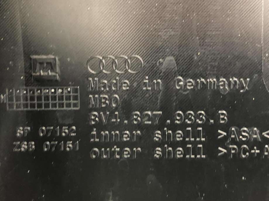 Spoiler bakluke til Audi A3 2016-2020 (Type III, Fase 2) (8V4 827 933 B|)