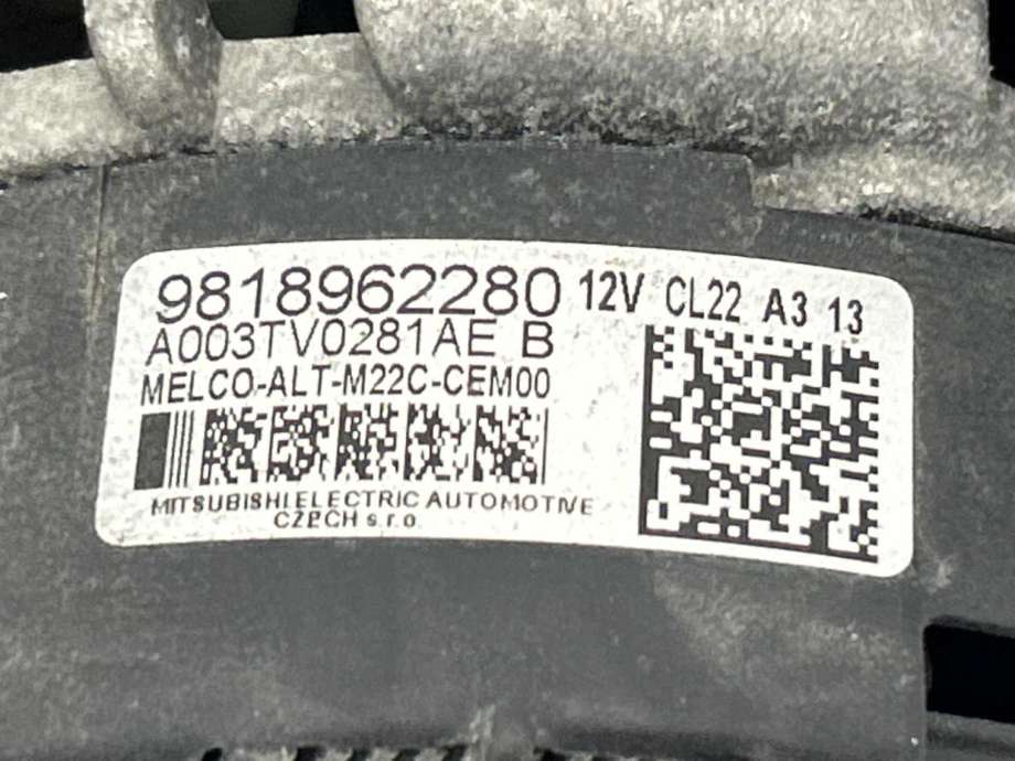 Dynamo diesel til Fiat Doblo 2010-->> (Type II)  (9818962280|)