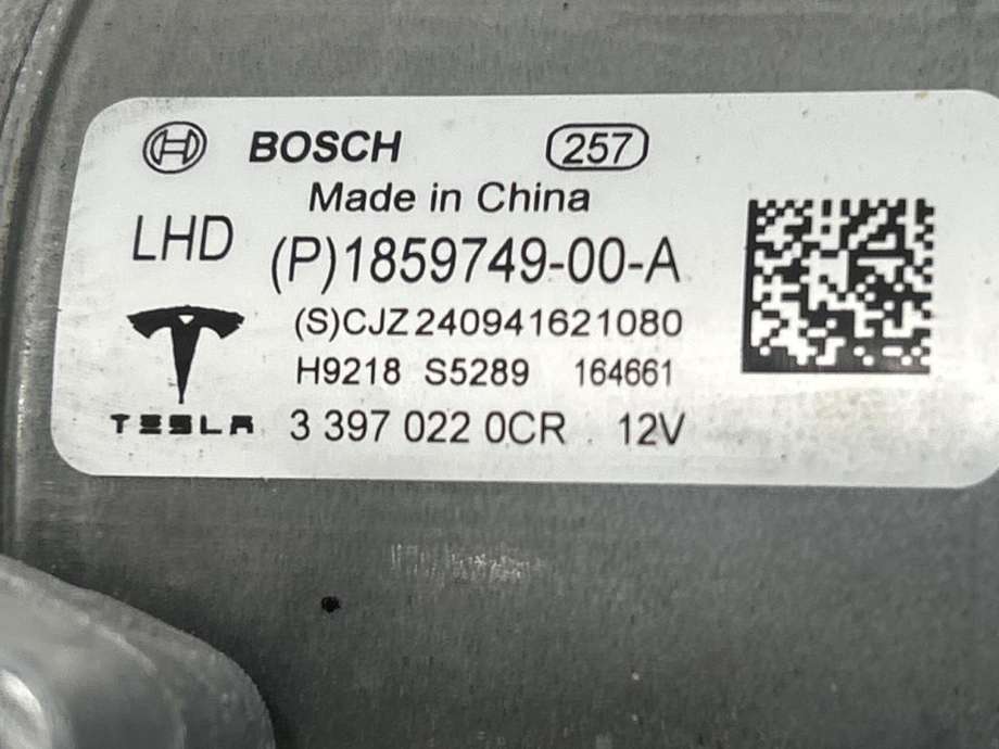 Viskermotor frontrute komplett m/overføring til Tesla Model 3 2024-->> (Fase 2) (1878493-00-A|1859749-00-A|)