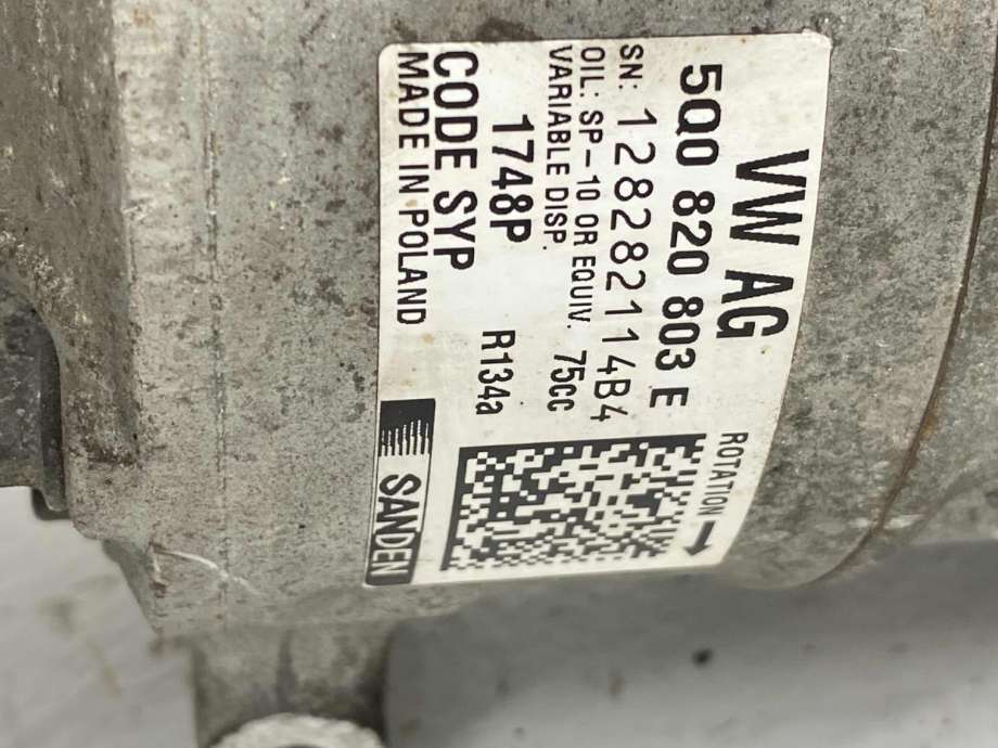 Aircondition kompressor til Škoda Octavia 2013-2016 (Type III, Fase 1)  (5Q0 820 803 E|)