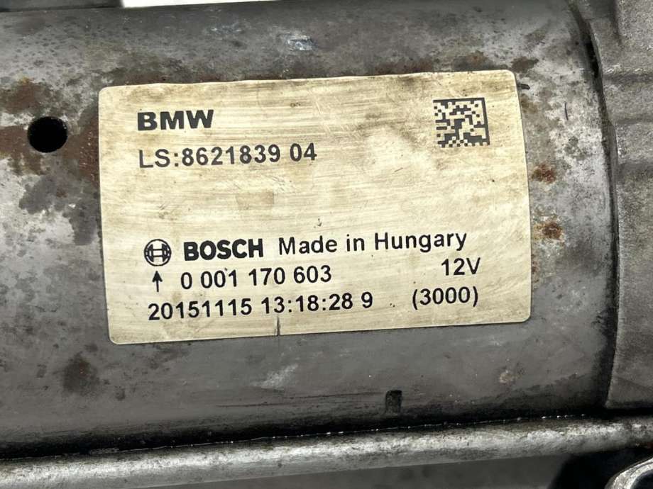 Starter til BMW 1-Serie 2015-2019 (Fase 2) (F20/F21) (F20/F21) (12 41 8 625 995|12 41 8 621 839|)