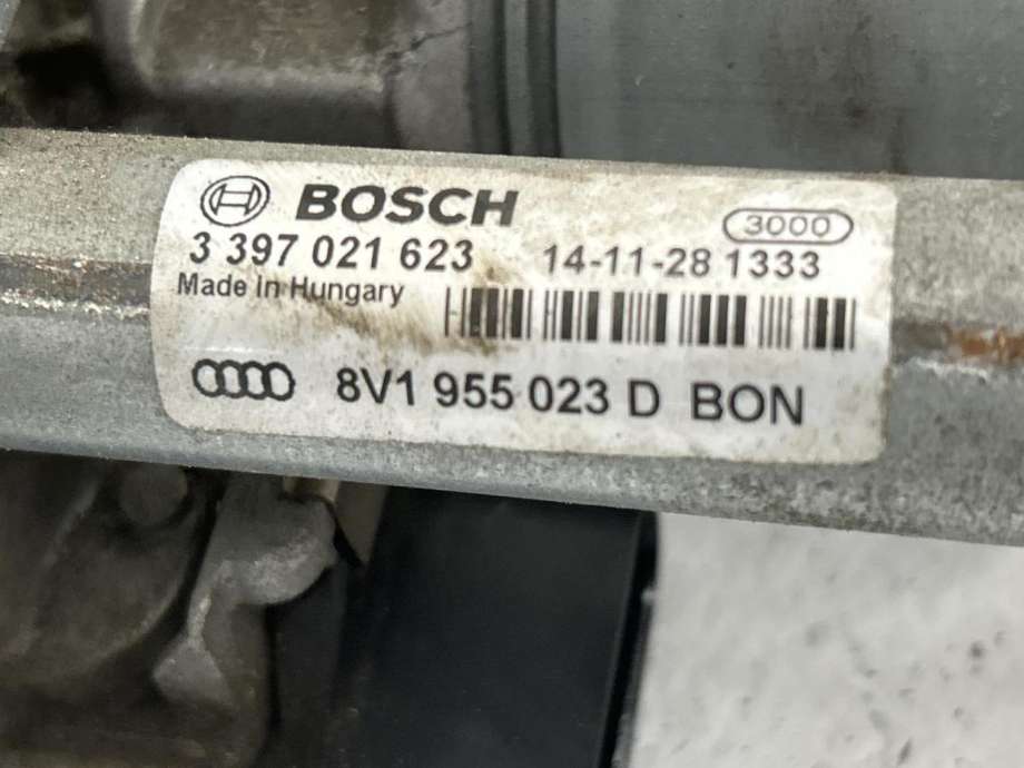 Viskermotor frontrute komplett m/overføring til Audi A3 2012-2016 (Type III, Fase 1) (8V1 955 023 D|)