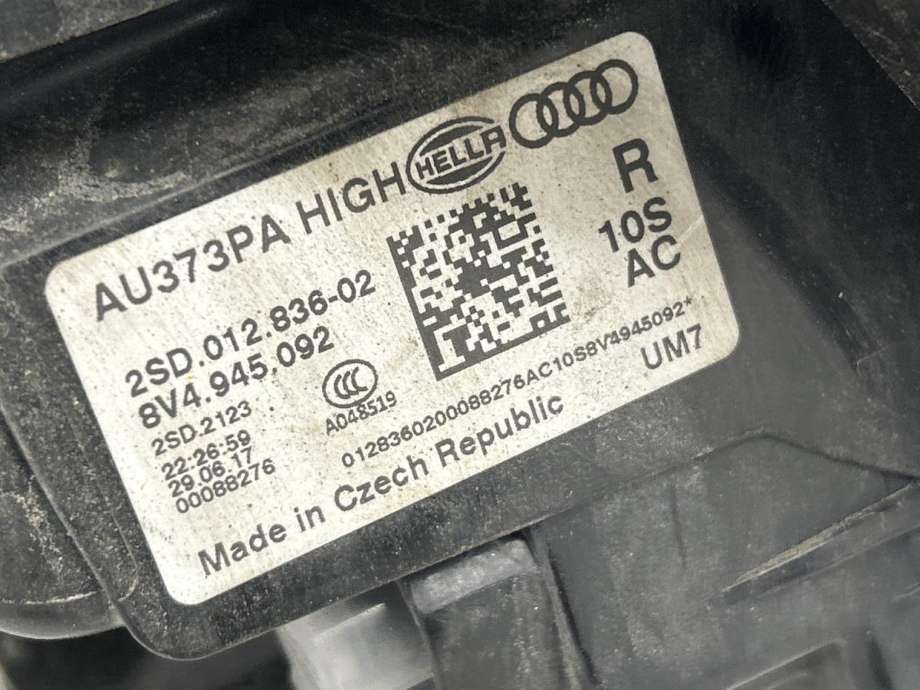Baklykt høyre ytre til Audi A3 2016-2020 (Type III, Fase 2) (8V4 945 092|)